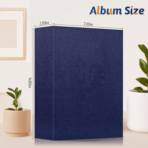 popotop 4x6 Photo Album, 200 Pockets Linen Hardcover Picture Album for Family Wedding Baby Vacation Pictures