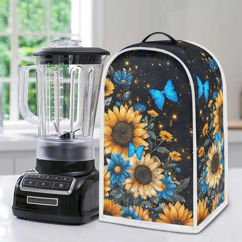 Sunflower Butterfly Blender Appliance Cover, Kitchen Stand Mixer Cover, Small Appliance Dust Cover for Stain Protection