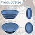 Set of 2 Blue Benaton Silicone Sourdough Bread Proofing and baking Baskets, Foldable Bowls for Sourdough Bread, Oven and Dishwasher Safe, 9.5 inch Oval & Round, Gifts for Bakers by Sourdough Whisper