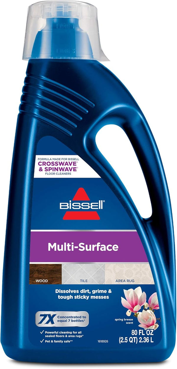 BISSELL MultiSurface Floor Cleaning Formula for Crosswave and Spinwave, 80 oz, 1789G