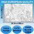 ALEX Art Set 2 of Giant Coloring Posters - Turtle and Dolphin Wall Coloring Poster for Kids & Adults - Large Coloring