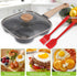 Xtujcya 4-Cup Egg Pan, Premium Egg Pans Nonstick, Omelette Pan with Lid , Healthy Egg Frying Pan for Breakfast, Egg