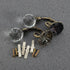 Curtain Tieback Hooks - Drapery Holdbacks with Crystal Ball Design, Metal Curtain Holdback (Bronze 2pcs)