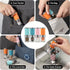 VEVOK CHEF 4Pcs Mini Glass Salt and Pepper Grinder Set, Portable Ceramic Shakers for Travel Kitchen Gift