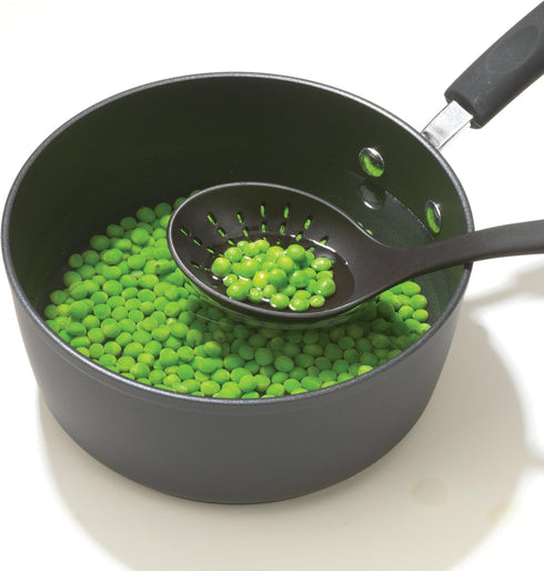 T-fal High-Temp Nylon Straining Spoon, Black Ingenio Model.