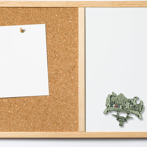 Rustic Texas Longhorn Refrigerator Magnet - Vintage Design, 3 by 3 Inches Magnetic Souvenir Gift