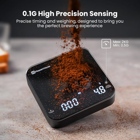 2kg/0.1g Maestri House Mini Coffee Scale with Timer, USB-C Rechargeable Espresso Scale, Accurate Scale for Espresso