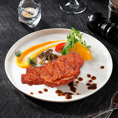 Vkinman 4Pcs Artificial Lifelike Steak Fake Cooked Roast Beef Simulated Food Steak Meat Model for Kitchen Home Market