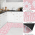 Spring Kitchen Rugs Set of 2, Pink White Daisy Flower Door Mat Non Slip Floor Rugs for Home Kitchen Room Decor