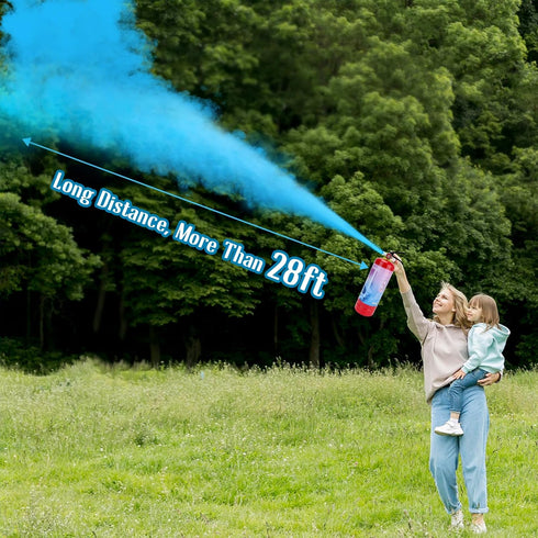 2 Packs, 2.3ib QIYVLOS Giant Gender Reveal Fire Extinguisher Gender Reveal Ideas, Baby Boy Reveal Party Ideas
