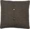 VHC Brands Kettle Grove Pillow Crow 16x16 Country Primitive Bedding Accessory, Black and Creme
