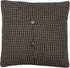 VHC Brands Kettle Grove Pillow Crow 16x16 Country Primitive Bedding Accessory, Black and Creme