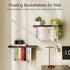 2 Pack Floating Bookshelves for Wall, Rustic Wood Hanging Wall Bookshelf, Upside Down Book Shelf and Wall Mounted