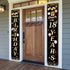 Happy Birthday Cheers to 18 Years Black Gold Yard Sign Door Banner for 18th Birthday Decorations Party Supplies