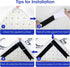 Rug Tape - 16 Pcs Dual Sided Washable Removable Non-Slip Adhesive for Area Rugs on Hardwood Floors