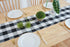 Black & White Buffalo Check Table Runner, Cotton Blended, 12" x 48", Farmhouse Style for Gatherings
