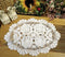 Phantomon Handmade Crochet Cotton Lace Placemats, Pack of 4 Oval Shape Doilies, White, 12 x 17 inch