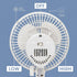 Air-Cooling 6-Inch Clip on Fan, 360° Rotation, Two Speed Portable Desk Fan with Strong Clamp Grip for Quiet Operation