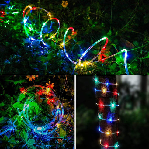 Lights-40Ft 120 8 Dimmable/Timer LED Rope Lights Battery Operated String LEDs Modes Outdoor Waterproof Fairy Lights