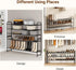 3-Tier Closet Closet KEETDY Long Shoe Rack for Metal Shoe Organizer for Entryway, Wide Stackable Shoe Storage Shelf