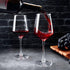 Set of 8 Long Stem Wine Glasses, 12oz Clear Red/White - Perfect for Parties, Weddings, and Home Use.
