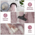 5x8 Meralax Area Rugs for Living Room Bedroom, Machine Washable Feet Soft Fluffy Shaggy Rug, Light Purple & White