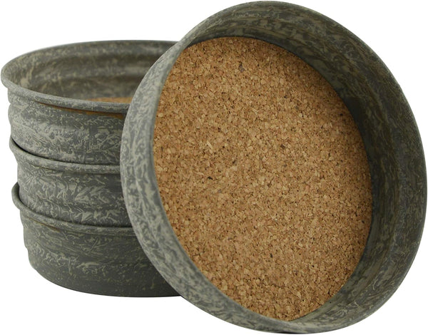 Treasure Gurus 4 Piece Farmhouse Style Mason Jar Lid Antique Cork Coasters Rustic Decor
