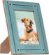 Prinz Homestead 5 x 7 Blue Distressed Wood Frame, Rustic Picture Frame, Coastal Decor