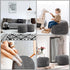 2 26 18 Inch Teenyyou Pcs x Unstuffed Pouf Cover Ottoman Foot Rest - No Filler, Faux Rabbit Fur Foot Stool Floor Bean