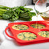 Silicone Muffin Top Pans for Baking - 4 Inch Jumbo Size Egg Baking Pan - RED Whoopie Pie Baking Pans
