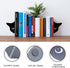 TYLCC 1 Bookends Metal Cat Book Ends, Pairs Cute Bookends for Shelves Decorative for Home Office Desk Bookshelf Decor