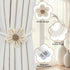 2 Pack KLOGTSIND Magnetic Curtain Tiebacks, Flower Curtain Holdbacks for Draperies, Elegant Curtain Tie Backs for Boho