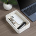 PU Leather Valet Tray Organizer, Small Nightstand Organizer Bedside Desktop Storage for Womens and Men, Perfume Trinket