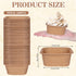 Whaline 100Pcs Parchment Square Cupcake Liners Kraft Paper Square Baking Cups Natural Color Cupcake Wrappers for Wedding Birthday Baby Shower Party Supplies