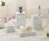 Creative Scents Janette White Hand Soap Dispenser - Mirrored Bathroom Lotion Dispenser for Countertop with Durable