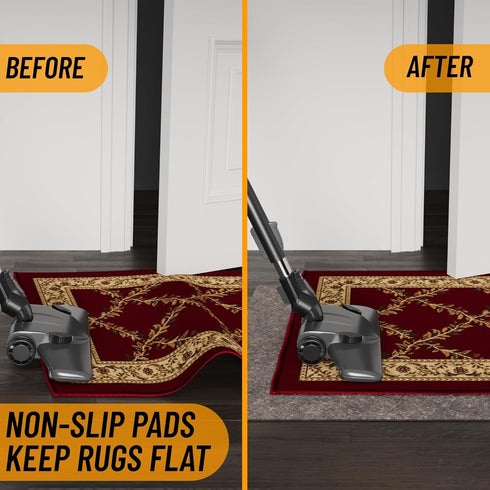 3' 11' 1/4 Inch Ottomanson x Non-Slip Rug Pad Gripper Thick Dual Surface Felt + Rubber Gripper - Safe for All Floors