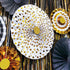 Set of 8 Gold Black Paper Fans Flower for Halloween Party Decorations, black2