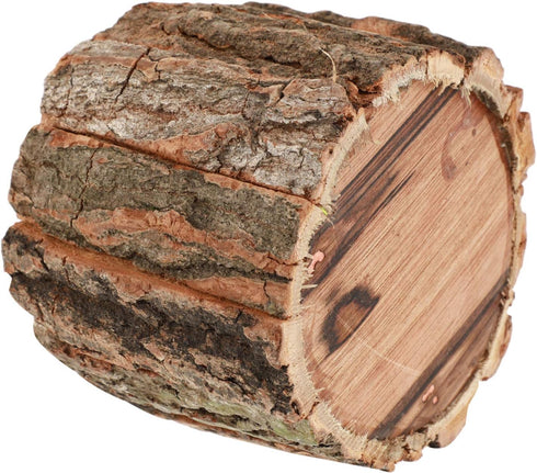 Yardwe Wooden Flower Pot - 3PCS Bark Vase Rustic Country Style Flower Planter, 10x10x10cm
