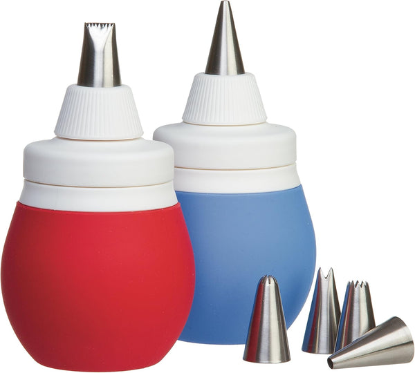 PrepWorks Complete Decorating Kit for Cake, Cupcake, and Cookie Decorating with Piping Tips, Bags, and Accessories