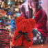 LINKLO Rose Bear - 10 inch Artificial Rose Flower Teddy Bear Gift for Wedding, Mothers Day (Red)