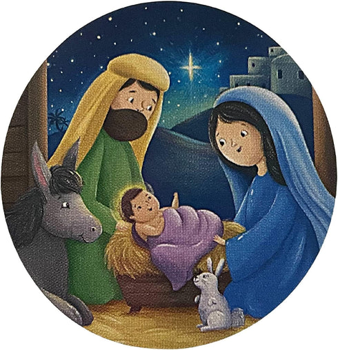 The Holy Family Assorted Nativity Scenes Stickers, 1 1/2 Inch, Roll of 100