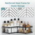 5-Pack, Veken Corner Shower Caddy Advanced Rustproof Design, No Drilling Adhesive Shelves, Rack with Soap Holder, Large