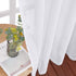 NICETOWN Sheer Curtains for Living Room, Grommet Top Faux Linen Semitransparent Curtains, 84 inches Long, White