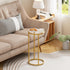 Easy Paws C Table Side End Table, Small Round Couch Sofa Tray Snack Table for Living Room, Bedroom,Accent Coffee
