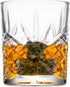 Godinger Whiskey Glass and Stones Gift Set, Includes Old Fashioned Whiskey Glasses, 6 Whiskey Rocks Chilling Stones and