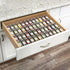 Spice Drawer Organizer, 4 Tier Clear Acrylic Rack for Kitchen, Expandable from 13" to 26" Spice Rack Tray (8 Pcs Clear)