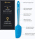 DI ORO Mini Spatula - Silicone Kitchen Scraper for Baking & Cooking, Heat-Resistant up to 600°F (Blue)