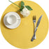 SHACOS Round Braided Placemats - Set of 4 Washable Kitchen Table Placemats for Home Wedding Party