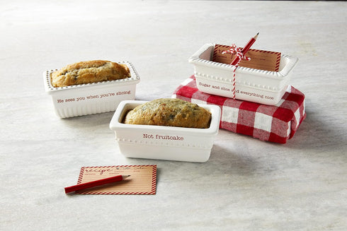 Mud Pie Circa Christmas Mini Loaf Set, Not Fruitcake by Mud Pie