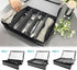 Silverware Organizer Chest, Stackable Flatware Storage Box, Spoon Organizer, Tableware Storage Box with 4 Dividers for